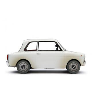 Autobianchi Bianchina 1962 \"Scendi Merdone\" Laudoracing 1:18 Resinemodell (Türen, Motorhaube... nicht zu öffnen!)